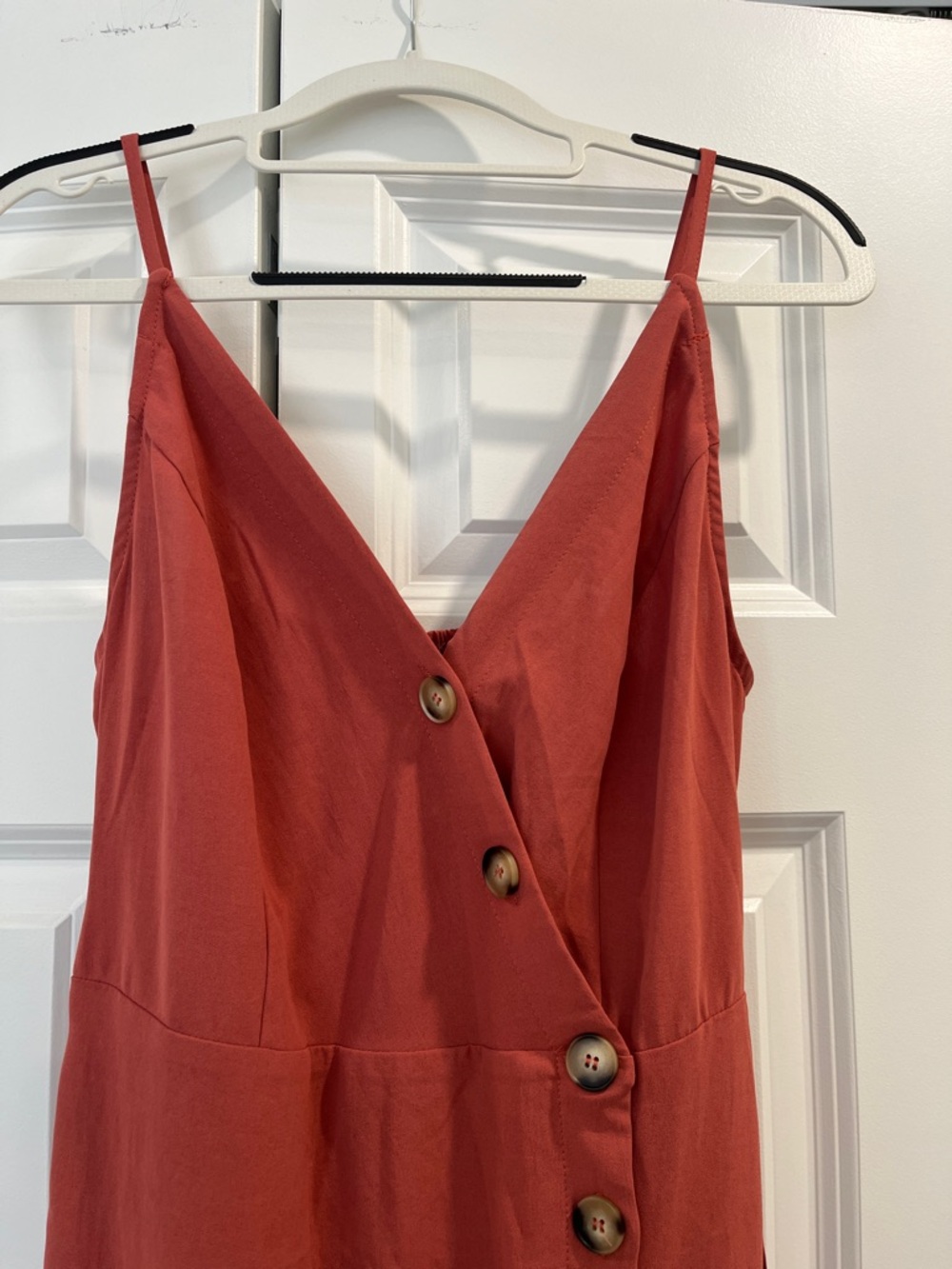 Pinkblush Pink Button-Front Midi Dress with Tie Waist - Picture 3 of 4